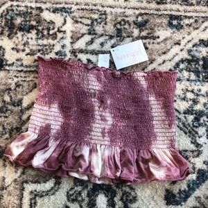 henri girl tie dye seersucker tube top